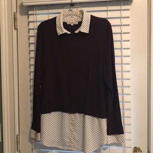 Shirt and sweater (made together)
